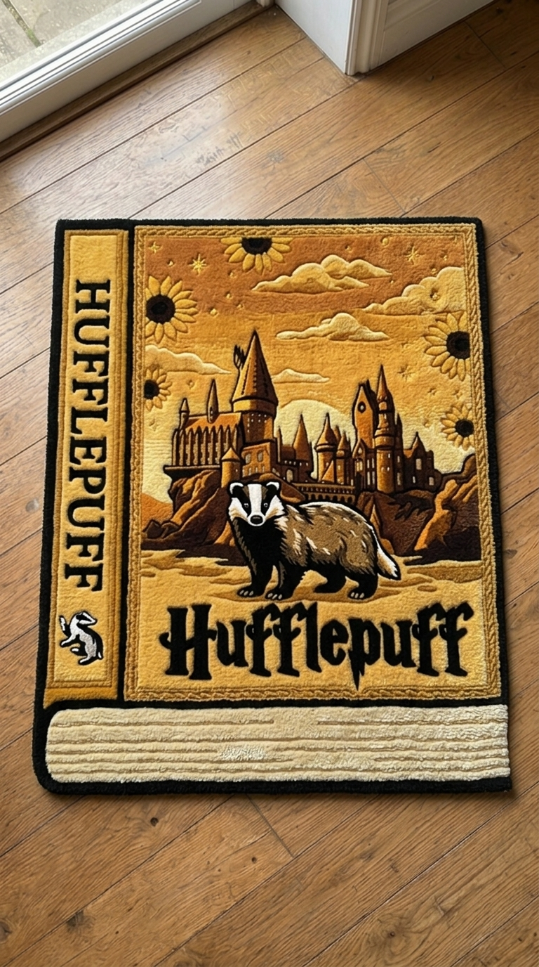 Hogwarts House Book Rug