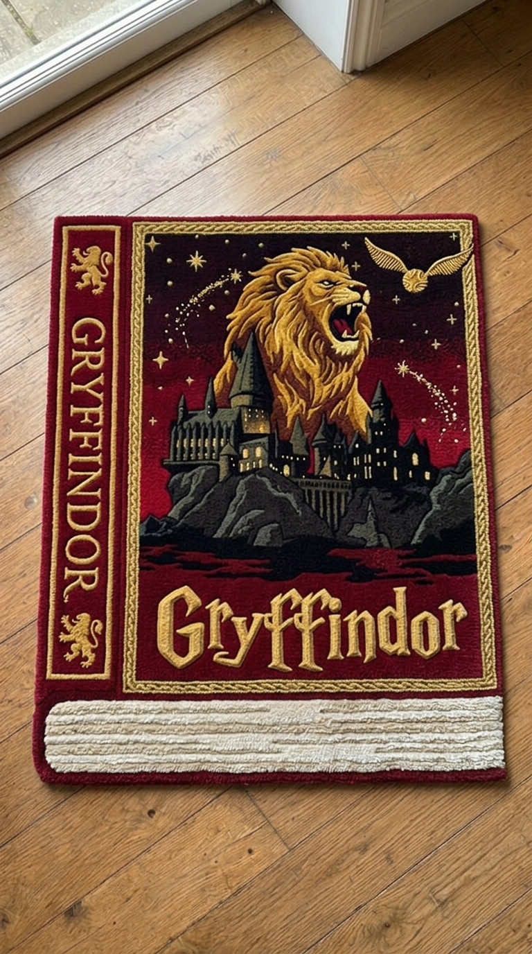 Hogwarts House Book Rug